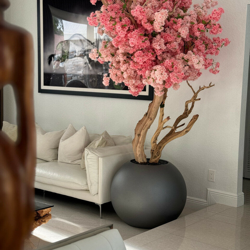 Matte Gun Metal Color Cherry Blossom Tree