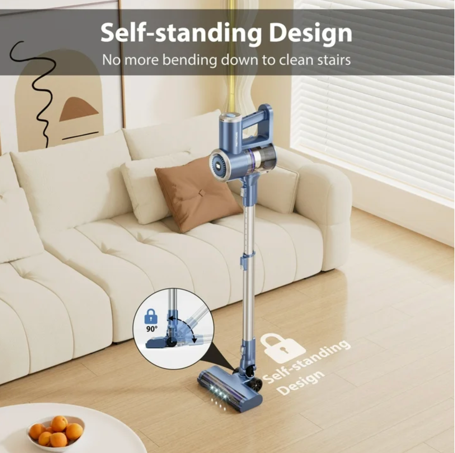 Prettycare Cordless Stick Vacuum Cleaner