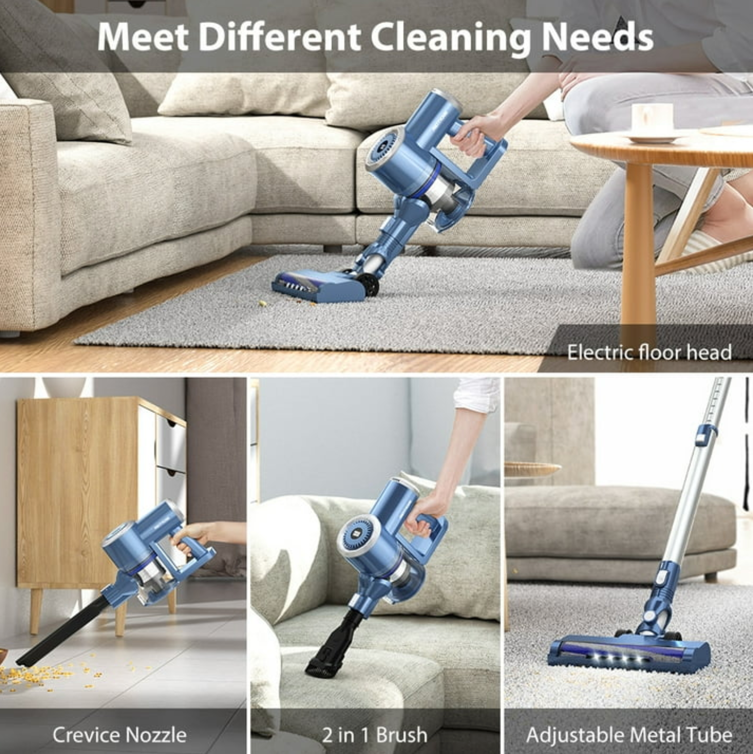 Prettycare Cordless Stick Vacuum Cleaner