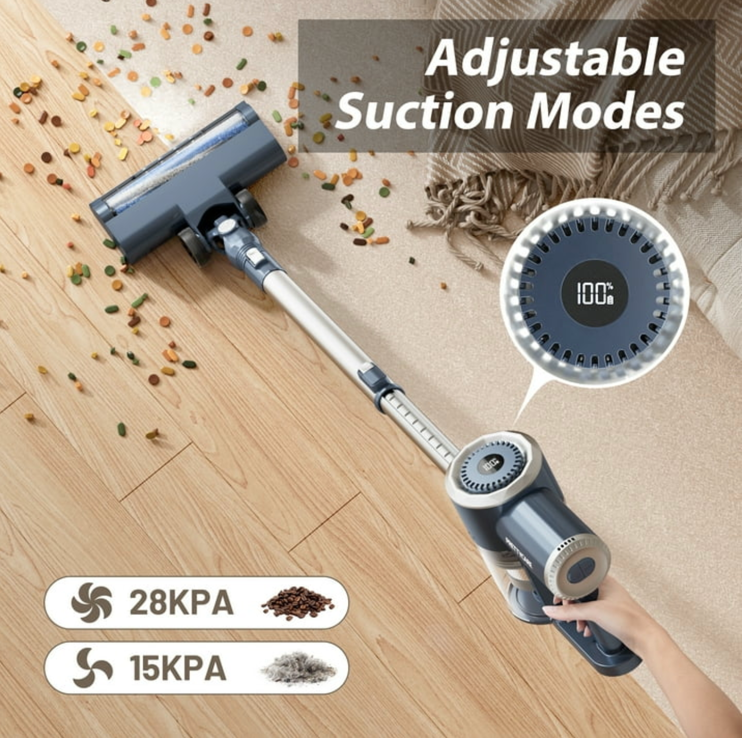 Prettycare Cordless Stick Vacuum Cleaner