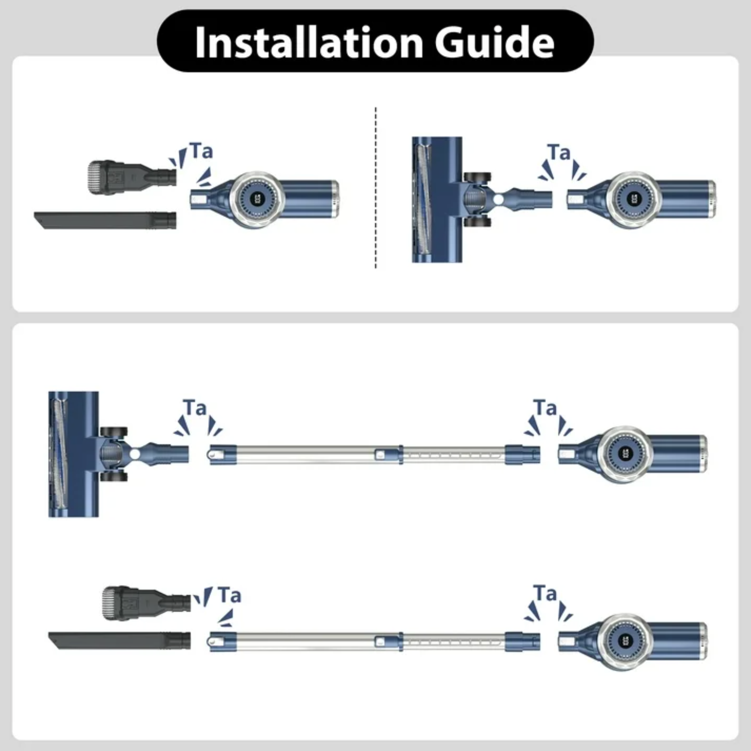 Prettycare Cordless Stick Vacuum Cleaner